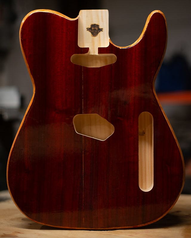 Handmade Custom Telecaster Pine body with Padauk top project