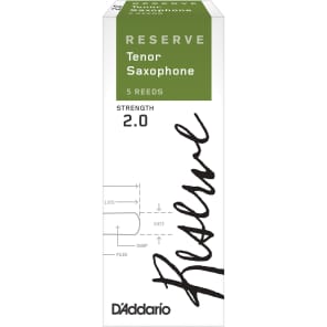 D'Addario DKR0520 Reserve Tenor Sax Reeds - Strength 2.0 (5-Pack)