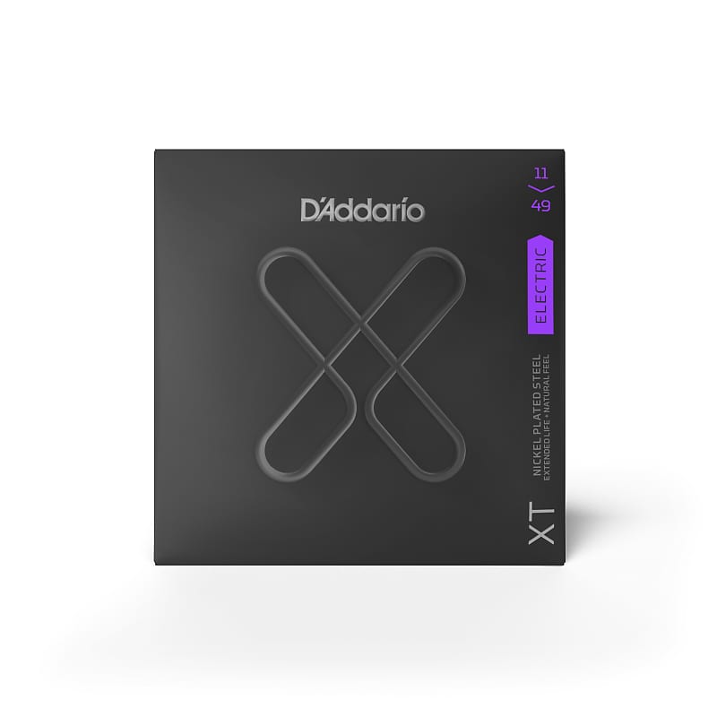 D'Addario XTE1149 XT Nickel-Plated Steel Electric Guitar Strings, Medium, 11-49