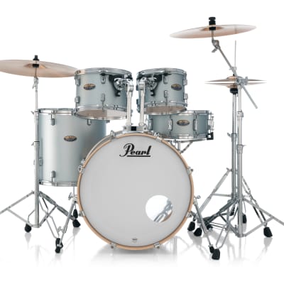 Pearl Decade Maple 5-pc. Shell Pack features a 22x18 bass drum, 16x16 floor tom, 12x8 and 10x7 toms, and 14x5.5 snare in #208 Blue Mirage lacquer finish. image 3