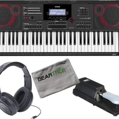 Casio CT-X5000 CT-X 61-Key Digital Portable Keyboard w/ Sustain Pedal, Headphones, Cloth