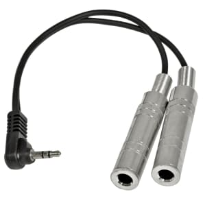 Seismic Audio SA-iREQES6i-D 1/8" TRS Male to Dual 1/4" TRS Female Headphone Extender/Adapter Cable