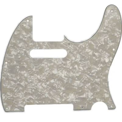 Allparts PG-0562-055 8-Hole Pickguard For Telecaster 3- Ply White Pearloid