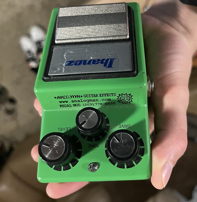 Ibanez TS9 Tube Screamer with Analogman Mod Green | Reverb