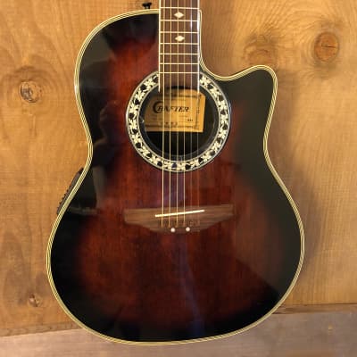 Crafter SF-900 Ovation-Style Acoustic Electric Guitar Brown Burst image 1