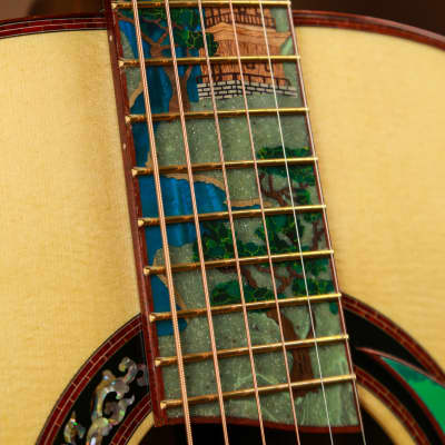 Harvey Leach The Great Wall Masterpiece Art Guitar OM Acoustic image 11