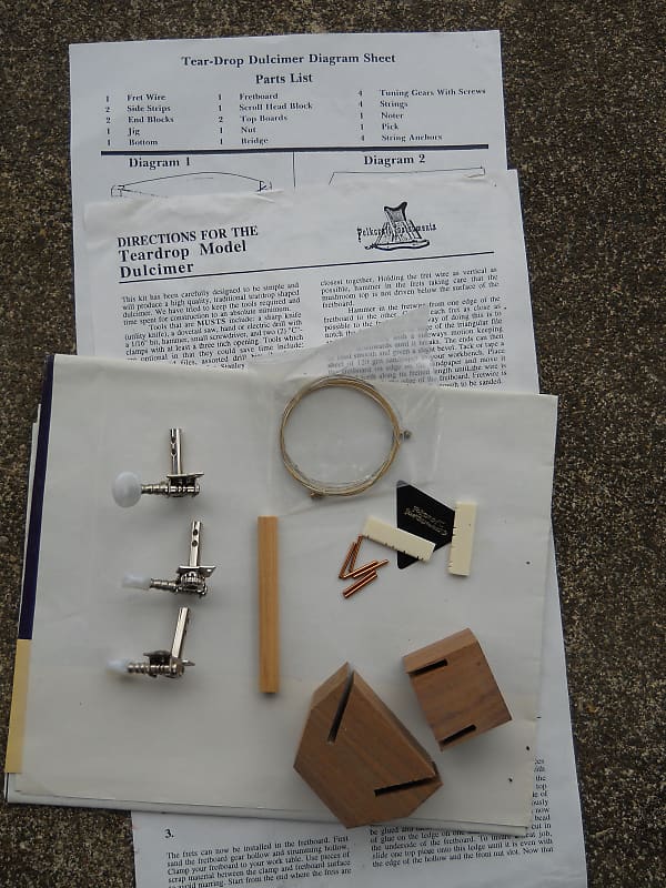 Folkcraft Instruments Teardrop Dulcimer Partial Kit Reverb