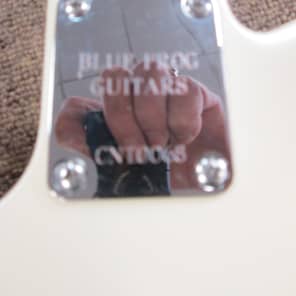 Blue Frog  Vintage Single Cutaway Nitro lacquer Custom Guitar 2013 Antique Cream Nitro image 14