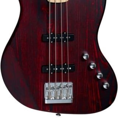 Michael Kelly Element 4 Bass Guitar, Trans Red image 2