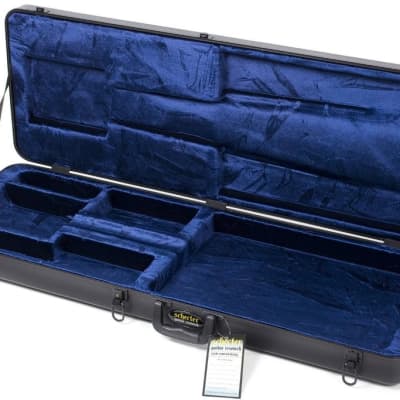 Schecter SGR Universial Hard Molded Guitar Case Black with Blue Interior,1622 image 7