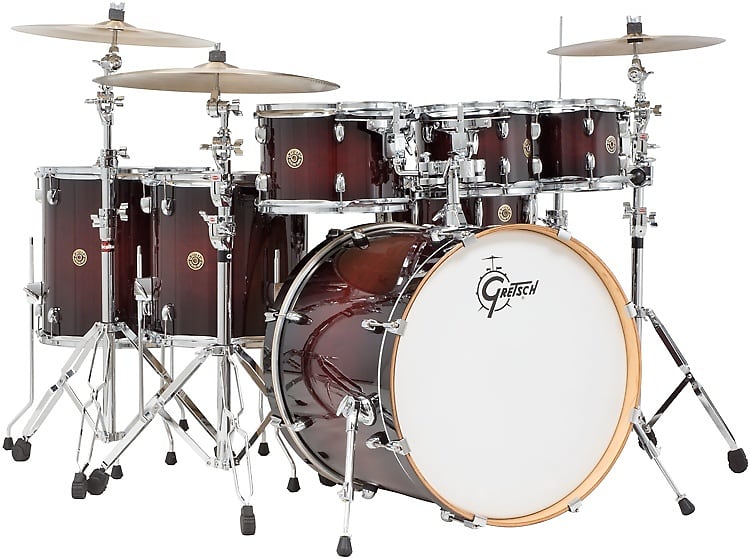 Gretsch Drums Catalina Maple CM1-E826P 7-piece Shell Pack with Snare Drum - Deep Cherry Burst image 1