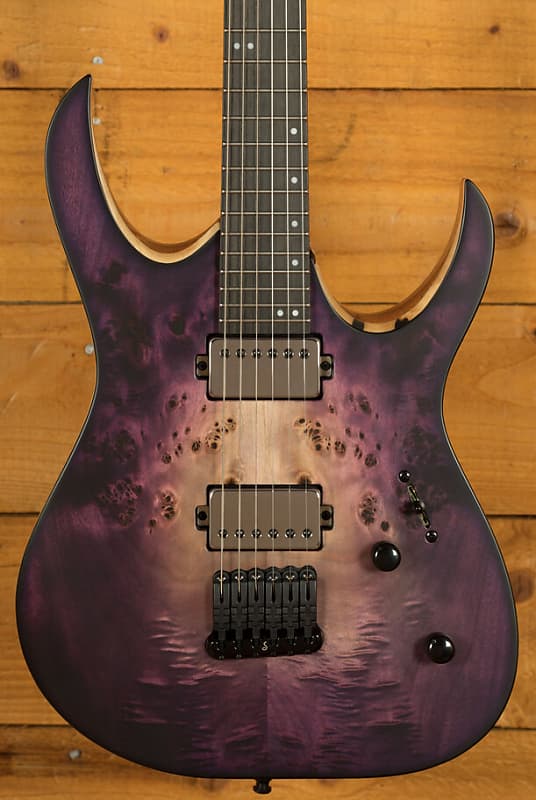 Mayones Duvell Elite 6 Trans Natural Faded Purple Burst Out Satin