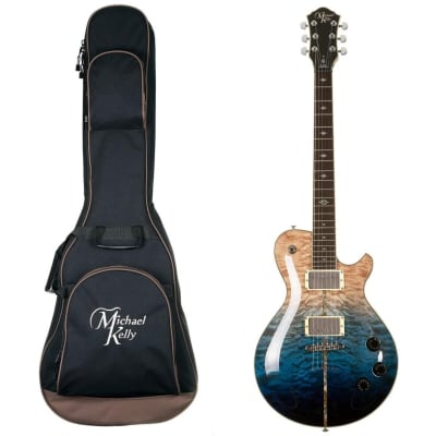 Michael Kelly Mod Shop Patriot Instinct Electric Guitar, Bare Knuckle, Pau Ferro Fingerboard, Blue Fade, with Gig Bag for sale