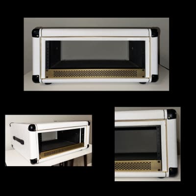 1U Gold Vented Steel Panel – 19” Rack Mount Faceplate – Perforated Vent image 4