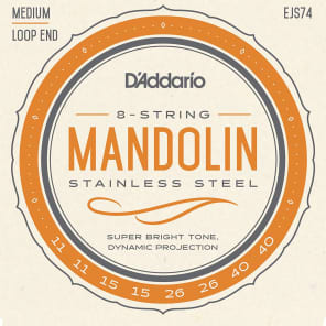 D'Addario EJS74 Mandolin Strings Phosphor Bronze Stainless Steel 11-40