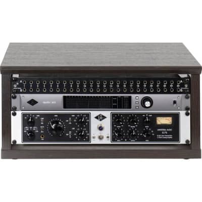Gator Elite Furniture Series 4U Desktop Studio Rack in Dark Walnut Brown Finish image 2