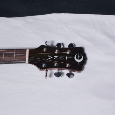 Luna Gypsy Exotic Black/White ebony acoustic electric guitar NEW w/ Hard Case image 4