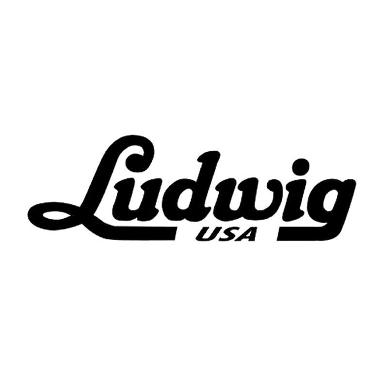 Ludwig Black Script Logo Decal (2 Pack Bundle) image 1