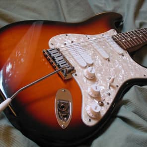 1991 Fender American Deluxe Stratocaster Plus (customized to Ultra) Sunburst (Pleked) image 2