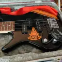 Ibanez GSRM20BKL Electric Bass Short Scale Lefty Left Handed Black and Orange With Roland GK-3B Pickup And Hardshell Case.