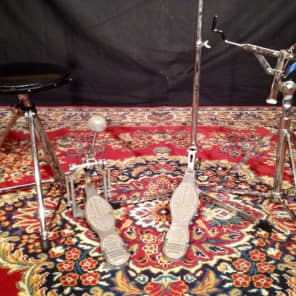 VINTAGE 1960s PEARL 4 pc BLUE SPARKLE DRUM KIT WITH HARDWARE (ALL ORIGINAL) image 11