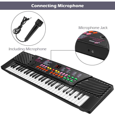 Black Perfect 54 Keys Kids Electronic Music Piano image 4