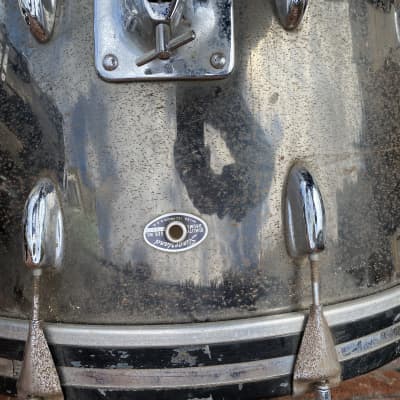 Slingerland Mirror Black Chrome 24” Bass Drum 1970s Vintage image 8
