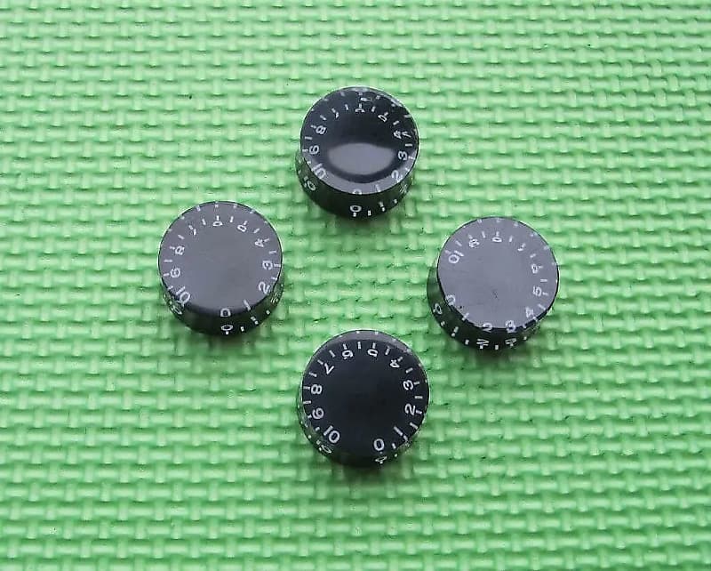 Black Guitar Speed Control Knobs Volume Tone Set Reverb