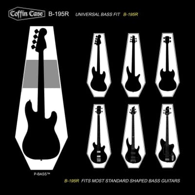 COFFIN CASES Model B195R Bass Guitar Case Red Velvet Interior image 6