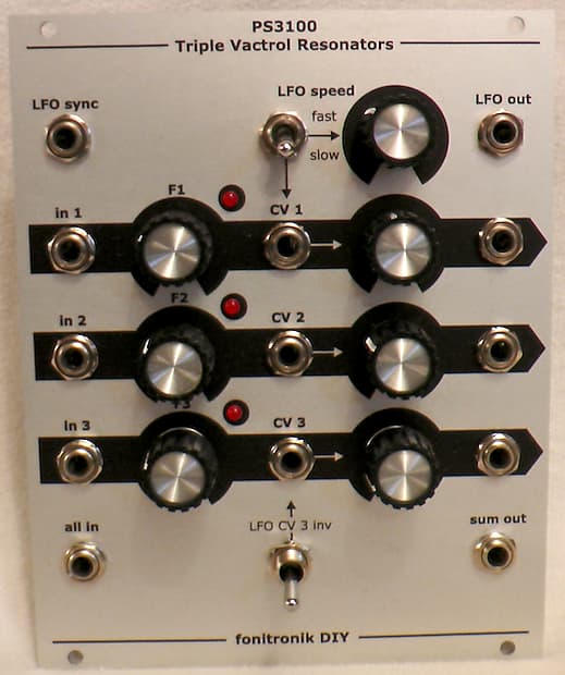 Fonitronik PS3100 Triple Vactrol Resonator Silver image 1