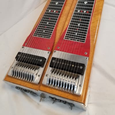Sho-Bud Vintage 1971 The Professional D10 Double Neck Pedal Steel Guitar, 8X4, W/ Case, Cover, Walker Player's Chair, Accessories image 2