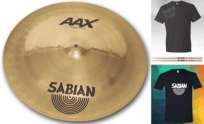 Sabian AAX 18" Chinese Effect/Crash Cymbal Natural Bundle & Save Made in Canada | Authorized Dealer image 1