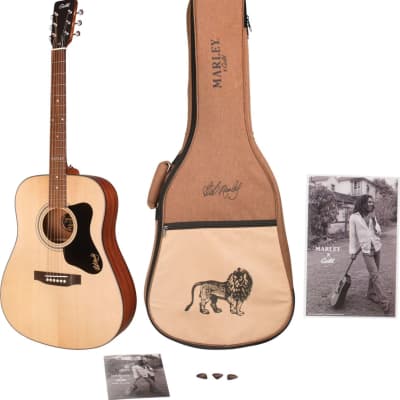 Guild A-20 Bob Marley Acoustic Guitar, Natural w/ Gig Bag image 2