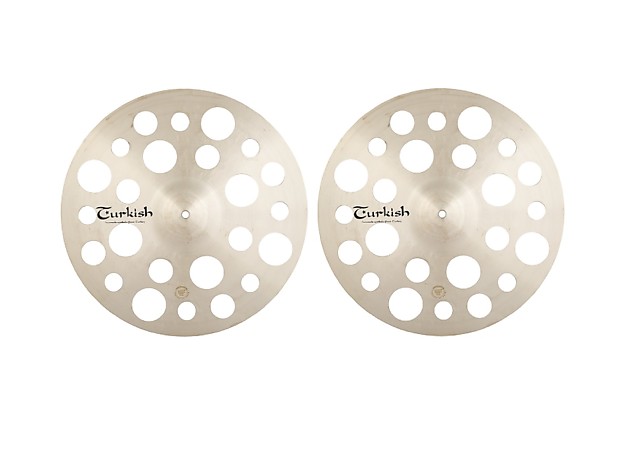 Immagine Turkish Cymbals 16" Effects Series FX Holey Hi-Hat FXH-H16 (Pair) - 1