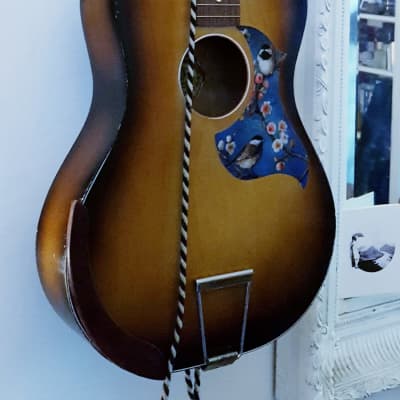 Egmond 105/Toledo S1 1957-60s - Tobacco sunburst  vintage parlor guitar image 2