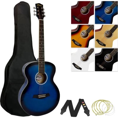 Tiger ACG2 Acoustic Guitar Pack for Beginners, Blue for sale