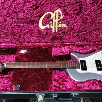 Giffin Vikta USA Custom Shop Single-Cut Guitar w/Case - Silver w/P90's image 1