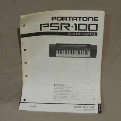 Yamaha Portatone PSR-100 Service Manual [Three Wave Music]