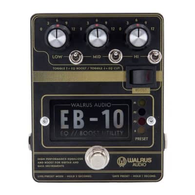 Walrus Audio EB-10 Preamp EQ Boost Pedal Black for sale