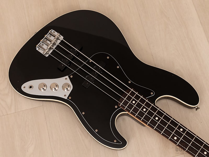 2012 Fender Aerodyne Jazz Bass Black w/ Dimarzio Model J Pickups, Japan MIJ