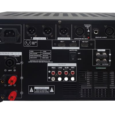 IDOLmain 6000W Professional Karaoke Mixing Amplifier& Speakers, Dual Wireless Mics Karaoke System image 5