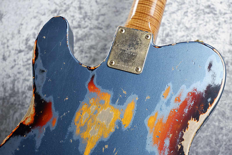 XTC-1 Master Grade Flame Maple Neck Heavy Aged ~Dark Lake Pracid Blue over  3 Tone Burst~3.30㎏
