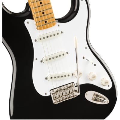 Fender Classic Vibe '50s Stratocaster 6-String Right-Handed Electric Guitar with Nyatoh Body and Maple Fingerboard (Black) image 4