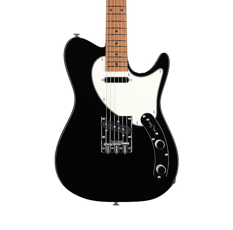 Ibanez Josh Smith Flat V Electric Guitar (with Case), Black, Blemished image 1