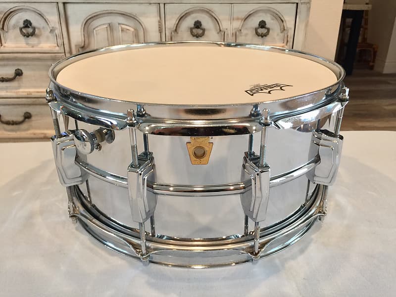 Vintage 1960s Ludwig 14x6.5 Supraphonic LM402 Seamless Aluminum Snare Drum,  6.5x14, Serial # 626777