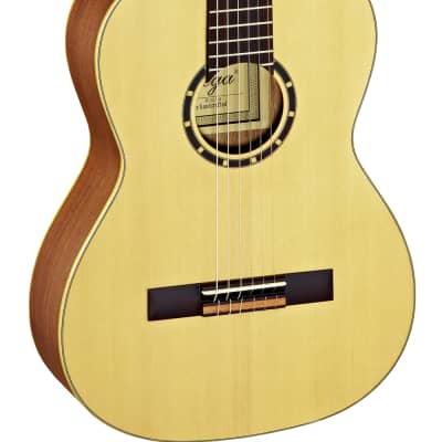 Ortega Family Series 7/8 Size Spruce Top Nylon Acoustic Guitar R121-7/8 w/gigbag image 2