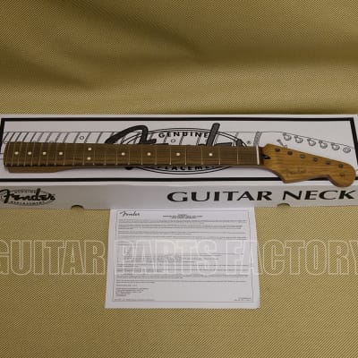 099-0403-920 Fender Roasted Pao Ferro Stratocaster Neck 22 Jumbo Frets Flat Oval image 1