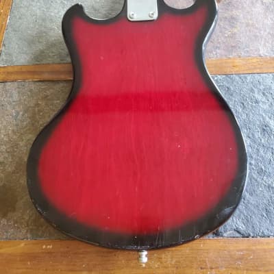 Stradolin RJ1 vintage short-scale electric guitar MIK 1960s red burst image 4