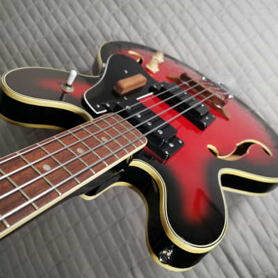*MINT* 1968-1970 Univox Bass (Matsumoku Japan) - Red Burst image 5