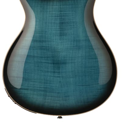Paul Reed Smith PRS SE Hollowbody II Piezo Electric Guitar Peacock Blue Burst w image 4